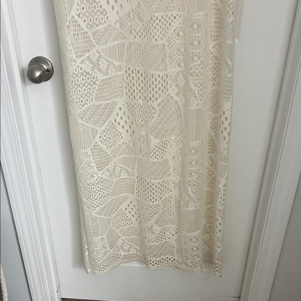 Cream Maxi Bathing Suit Cover Up - Picture 2 of 7